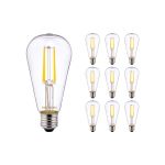 Flerpack 10x Noxion Lucent LED E27 Päron Filament Klar 4W 470lm - 827 Extra Varm Vit | Ersättare 40W