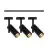 Nordlux Jerome Komplett set 1-Fas Rail 1 Meter Svart | incl. 3x Spot