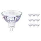 Flerpack 10x Philips Master Value LED Spot GU5.3 MR16 7.5W 660lm 60D - 940 Kallvit | Bästa färgåtergivning - Dimbar - Ersättare 50W